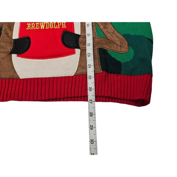 Brewdolph Ugly Christmas Sweater 99 Jane Street Men's M Santa's Drinking Squad - Picture 9 of 9